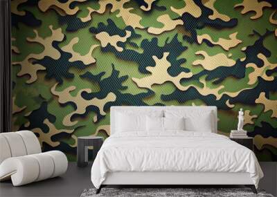 camouflage seamless pattern Wall mural