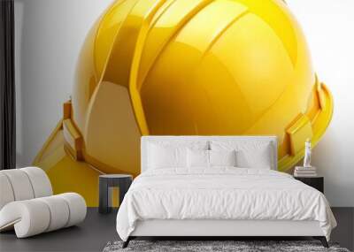 yellow hard hat Wall mural