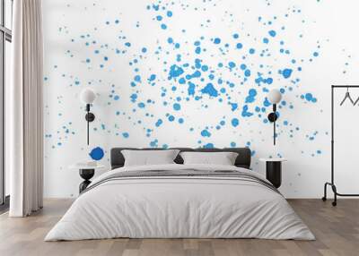 blue watercolor paint stroke background vector illustration Wall mural