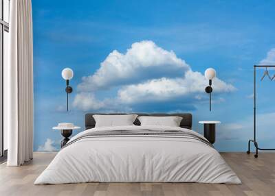 Cirrus and cumulus clouds on blue sky background. Wall mural