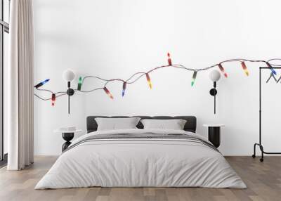 String of christmas lights Wall mural