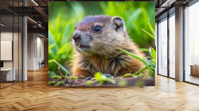 baby woodchuck Wall mural