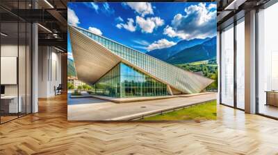 Modern architecture meets science and discovery at this stunning museum in Trento, Italy, featuring sleek lines, natural light, and expansive exhibits. Wall mural