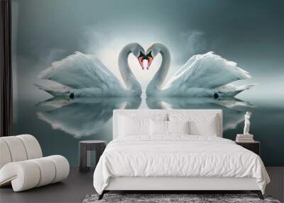 Love Swans Wall mural