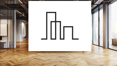 Modern City skyline vector icon background Wall mural