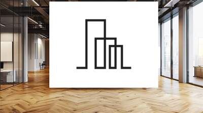 Modern City skyline vector icon background Wall mural