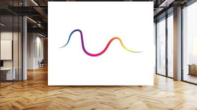 Sound waves vector illustration design template Wall mural