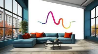 Sound waves vector illustration design template Wall mural