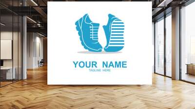 shoe logo vector icon illustrtation design Wall mural