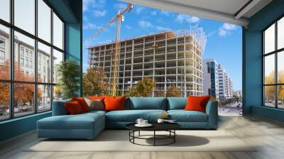 high rise construction Wall mural