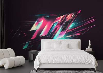 Abstract Design with Colorful Geometric Shapes Wall mural