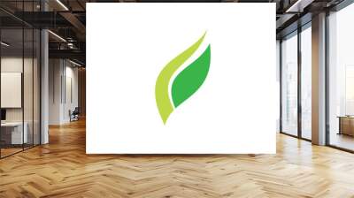 Green ecology vector logo Wall mural