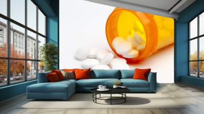 tablets pills round out of container Wall mural