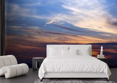 sunset in the sky Wall mural