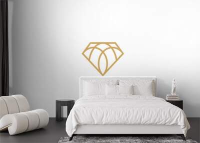 abstract diamond line art vector icon logo Wall mural