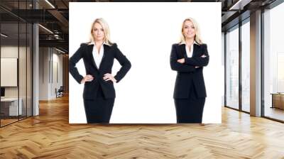 Set of beautiful, attractive businesswoman isolated on white. Business, career success concept. Wall mural