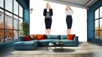 Set of beautiful, attractive businesswoman isolated on white. Business, career success concept. Wall mural