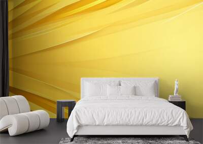 yellow abstract background with waves Wall mural