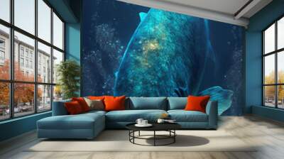 Sea, ocean, fish, deep in the sea, water, animals, strange fish Wall mural