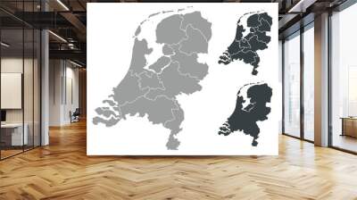  Detalied Netherlands map Wall mural