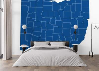 Map of Ohio Wall mural