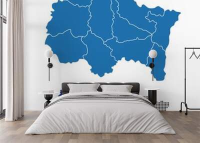 Set maps of Grand Est Wall mural