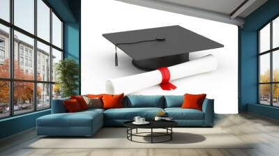 diploma and cap Wall mural