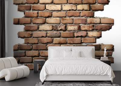 brick wall background isolated on white background Wall mural