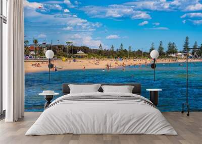  A sunny day with people at Elwood Beach in Elwood, Victoria, Australia Wall mural