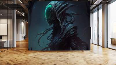 Evil Humanoid Alien Character Generative AI Wall mural