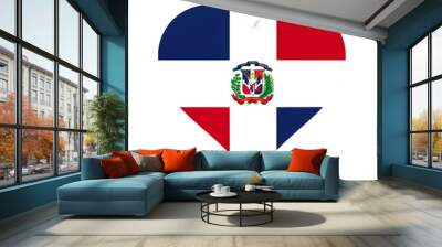 Heart of a flag Dominican Republic  Wall mural