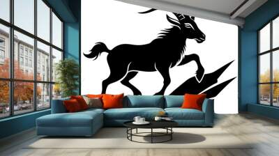 mountain goat  silhouette vector icon Wall mural