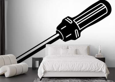 screwdriver, screwdriver icon, screwdriver silhouette Wall mural