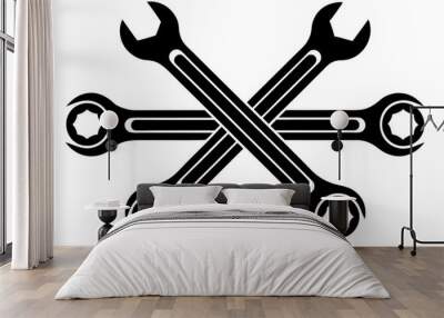 Set of Silhouette Wrench Collection vector Wall mural