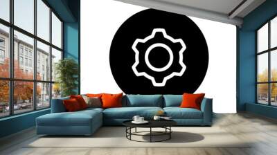 Setting icon with rounded style Wall mural