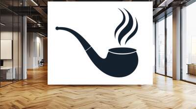 smoking pipe  silhouette vector  Wall mural