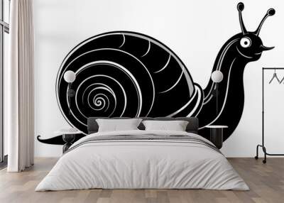 snail vector silhouette  Wall mural