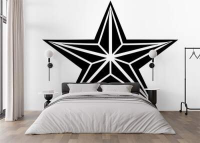 star  silhouette vector illustration, white background Wall mural