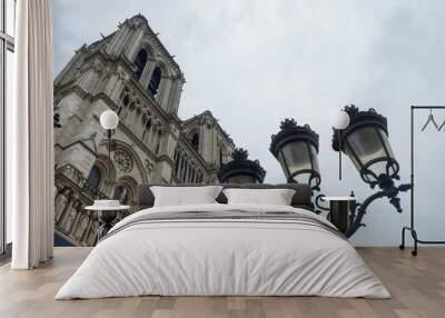 The original Notre Dame on a beautiful Paris day Wall mural