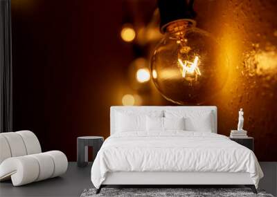 Tungsten Lightbulb Wall mural