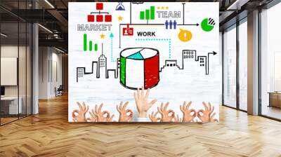 Business and teamwork concept Wall mural