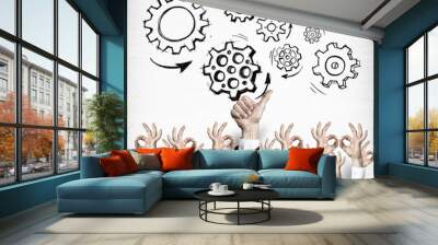 Business and teamwork concept Wall mural