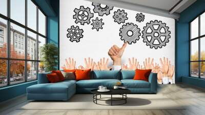 Business and teamwork concept Wall mural