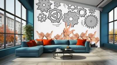 Business and teamwork concept Wall mural