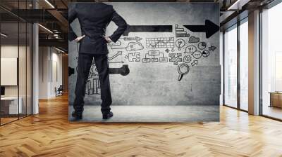 Business growth and progress concept Wall mural