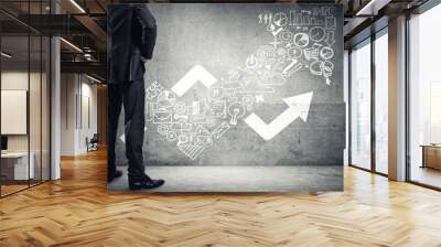 Business growth and progress concept Wall mural