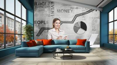 Electronic business concept Wall mural