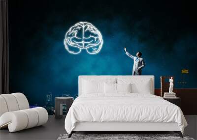 neuroscience and brain research concept Wall mural