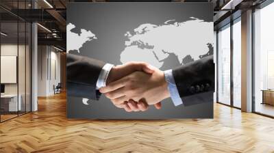 two businessmen shaking hands Wall mural