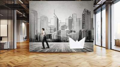 Water transporation concept Wall mural